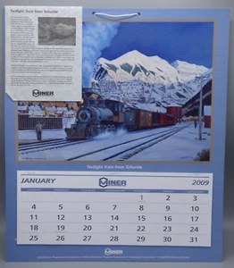 2009 Miner Enterprises Railroad Calendar Twilight Train from Telluride - Picture 1 of 5