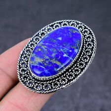 Lapis Lazuli Gemstone Handmade 925 Sterling Silver Jewelry Ring Size 5.5 o957