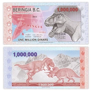 1000000 DINARS 2012 BERINGIA BC [NEUF / UNC] T-REX - Imagen 1 de 1
