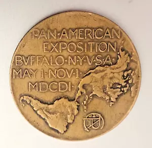 1901 PAN-AMERICAN EXPOSITION Official Medal or Coin; Buffalo, NY;  World's Fair - Picture 1 of 2