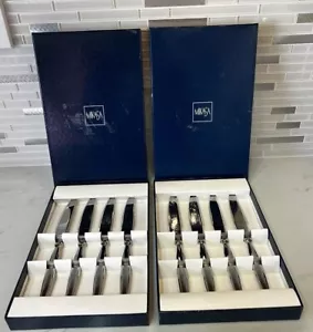 COLTELLI DA BISTECCA in acciaio inox set di 8 balletti Mikasa in scatole NUOVI!!!! - Foto 1 di 9
