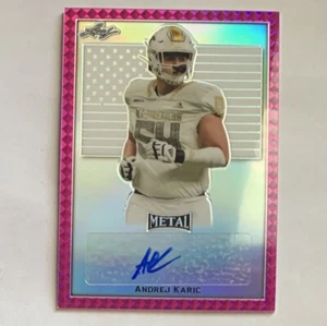 2020 Leaf Metal All American Bowl Andrej Karic Autograph Number 10 of 10 Texas - Bild 1 von 2