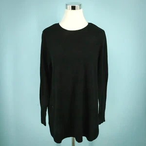 Maglione J. Jill taglia media M nero girocollo manica lunga tunica misto cotone - Foto 1 di 8