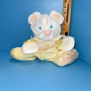 Fisher Price Puffalumps orsacchiotto peluche sonaglio bianco giallo vintage 1988 - Foto 1 di 6