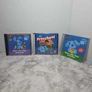Vtg Blues Clues CD-Rom lot Of 3  Discs Blues Art Time Preschool Blues ABC Time  - Picture 1 of 21