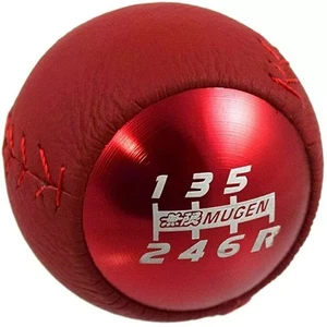 6 Speed RED JDM Mugen Leather shift knob for HONDA CRZ Type R Civic FA5 FG2 SI - Picture 1 of 3