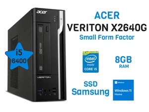 PC Desktop ACER VERITON X2640G SFF Intel i5-6400 RAM 8GB SSD 128GB Windows 11 - Zdjęcie 1 z 13