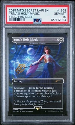 PSA 10 Yuna's Holy Magic Regular Secret Lair x Final Fantasy 1868 MTG - Image 1 of 4