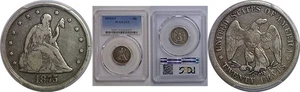 1875-CC Twenty Cent Piece PCGS F-15 - Picture 1 of 3