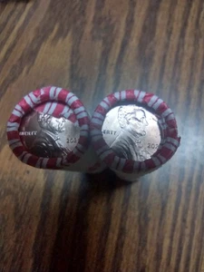 Two(2) rolls 2024-P GEM BU Lincoln Shield Cent 2 rolls of 50 coins each OBW - Picture 1 of 3