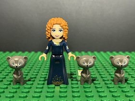 LEGO Disney Princess Merida Minifigure Lot 3 Brave Bear Cubs 41051