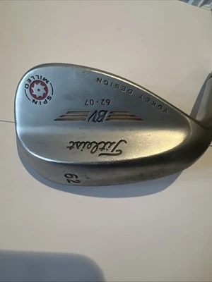 Left Titleist Vokey Chrome Spin Milled 62-07 62 degree Wedge - Image 1 of 4