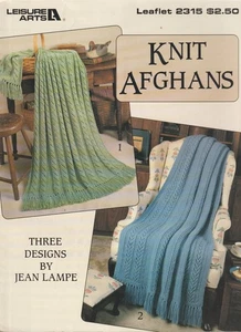 Knit Afghans - Three (3) Designs - KNIT PATTERN - Leisure Arts Leaflet #2315 - Picture 1 of 4