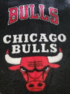 NBA Chicago Bulls Fleece Remnant Fabric 56" Long 60" Wide - Picture 1 of 3