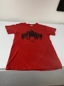 2003 Y2K Justice League rotes kleines T-Shirt hergestellt in den USA selten DC Comics TV-Serie - Bild 1 von 15