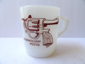 Taza/taza inferior acanalada pistola noruega Anchor Hocking Fire King - Imagen 1 de 3