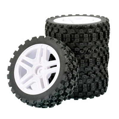 Ruedas de nailon de 70 mm neumáticos de goma para coche de radiocontrol Tamiya TT01/TT02/XV-01/HSP RS4 1/10 Foto 1 de 4