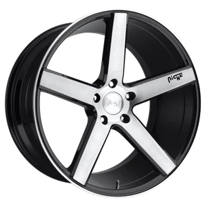 19x8.5 Niche M124 MILAN GLOSS BLACK BRUSHED Wheel 5x4.5 (35mm) - Picture 1 of 5