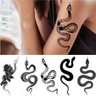 Easy To Use Fake Tattoo Snake Geometrical Art Black And White Temporary Tattoos