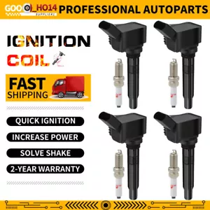 Ignition Coils+Spark Plugs Pack Fit Jetta Passat Beetle Golf Audi A3 Q3 1.8L - Picture 1 of 12