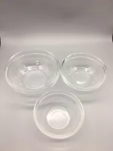 Vintage Duralex Clear Glass Bowls Lot Of 3 Made in France - Picture 1 of 4