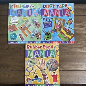 Rubber Band Mania|Duct Tape Mania|Paper Fun Mania Activity Books Lot #3 - Picture 1 of 8