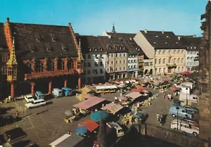 AK GF Freiburg i. B. - Kaufhaus mit Markt - Verlag: Hansen GmbH Nr. 371 s - Bild 1 von 2
