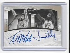KEVIN McHALE / JAMES WORTHY 2009 PRESS PASS RENOWNED RIVALS AUTOGRAPH # 12/25