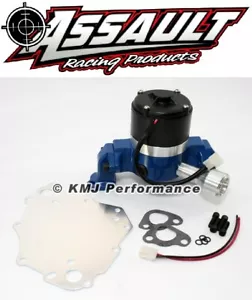 Small Block Ford 289 302 5.0L Electric High Volume Water Pump Powdercoated Blue - Picture 1 of 2