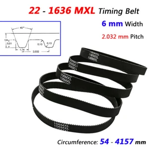 MXL Timing Belt Trapezoidal Tooth 2.032mm Pitch 6mm Width Drive Belt Closed Loop - Picture 1 of 11