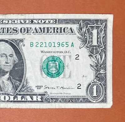22 October 1965 (B 22101965 A) Birthday Note $1 One Dollar Bill - Image 1 of 3