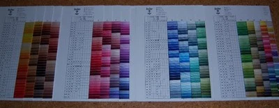 Stickgarn Sticktwist Spaltgarn Anchor 100 % Baumwolle Farbe 1000 - 1072 1 Strang