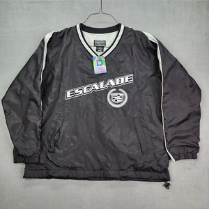 Vintage Steve & Barry's Escalade Black Nylon Pullover Jacket Mens Size Large NWT - Picture 1 of 10