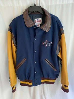 Chaqueta De Colección Columbus Quest ABL Ruido Lana Letterman/Estilo Universitario Grande Hecha en EE. UU. Foto 1 de 4