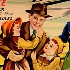 Livre d'aiguilles à coudre publicitaire vintage des années 1930-40 - Reliance / Aviation