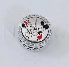 Pandora Disney Mickey Minnie Mouse Disneyland Paris Eiffel Charm Silver S925 ALE