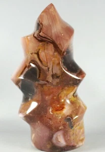 2.09 LB Wonderful Ocean Jasper Agate Druzy Flame Orbicular Reiki Statue - Picture 1 of 12