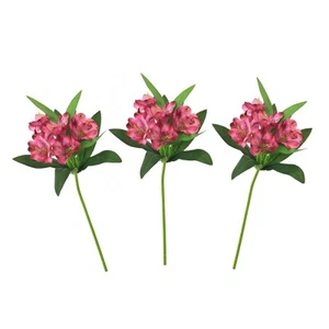 Künstliche Alstroemeria Stamm 3er-Pack Kunstseide 47 cm/18 Zoll groß Magenta - Bild 1 von 1