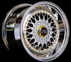JNC 004S Platinum Gold Rivets 17x10 5x100/5x114.3 +25 Wheel/Rim