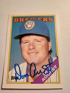 Don August Signed 1988 Topps Traded #7T Card Milwaukee Brewers Auto Autograph - Picture 1 of 1