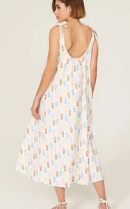 SOLID & GESTREIFT Stella Fisch bestickt Tie Shoulder Midi Kleid Gr. XS Damen - Bild 1 von 9