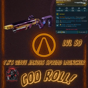 Borderlands 4 God Roll! T.K's Wave Jakobs Spread Launcher PC, Xbox, PS5 - Picture 1 of 2