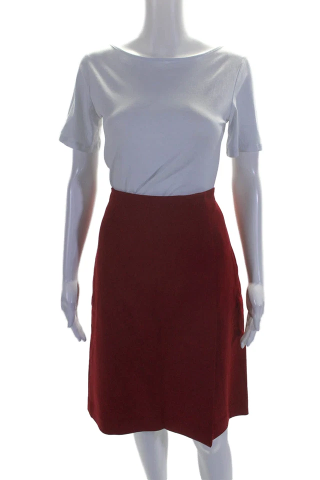 KORS Michael Kors женщин шерсти молнии колена карандаш юбка красный размер 8 - Изображение 1 из 4