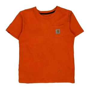 Age 10-12 Carhartt T-Shirt - Medium Orange Cotton - Picture 1 of 7