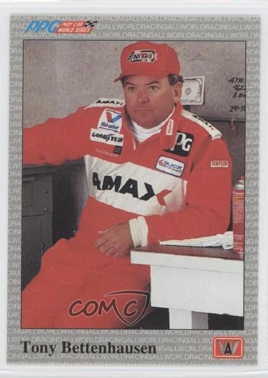 1991 All World PPG Indy Car World Series Tony Bettenhausen #6 HOF - Image 1 of 2