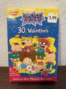 Vtg 1997 Rugrats 30 Valentines Cards Nickelodeon Kids Class School - Picture 1 of 2