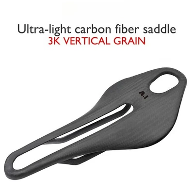 Sillín de carbono para bicicleta de carretera MTB/montaña grava 255*124 mm cojín de asiento delantero brillante  Foto 1 de 4