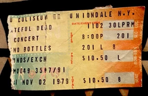 GRATEFUL DEAD - JERRY GARCIA! - 2. NOVEMBER 1979 - KOLOSSEUM NASSAU - TICKET - Bild 1 von 2