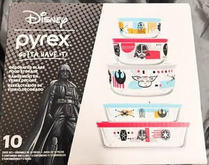 Disney Pyrex Star Wars Set Ciotole 10 Pezzi Vetro Conservazione Alimenti Nuovo/Sigillato - Foto 1 di 6