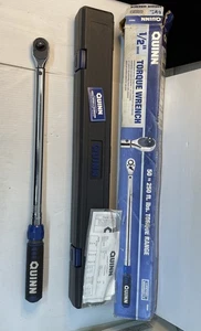 QUINN HAND TOOLS 1/2" DRIVE 50-250 FT. LB. CLICK TORQUE WRENCH MODEL 58995 - Picture 1 of 10